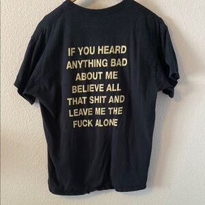 Gildan Black Tee with Gold Text